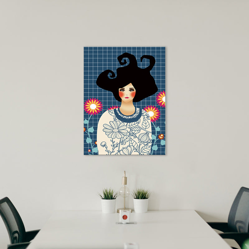 Illustration Undercover Maid Canvas Print Living Room Fashion Wall Art in Pastel Color - view 2