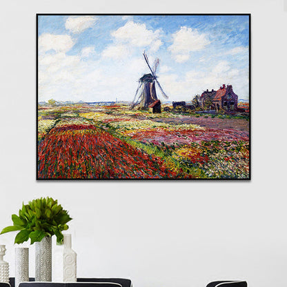 Impressionism Outdoor Scene Canvas Soft Color Textured Wall Art Print for Living Room