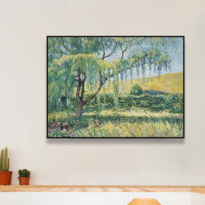 Impressionism Outdoor Scene Canvas Soft Color Textured Wall Art Print for Living Room