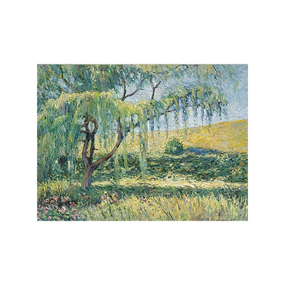 Impressionism Outdoor Scene Canvas Soft Color Textured Wall Art Print for Living Room