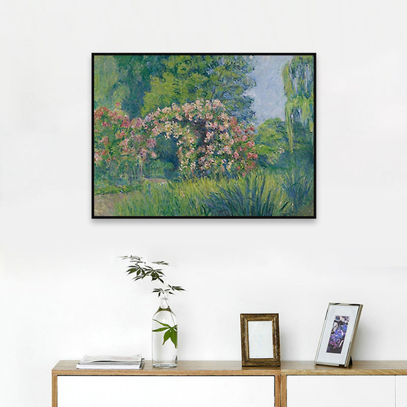 Impressionism Outdoor Scene Canvas Soft Color Textured Wall Art Print for Living Room