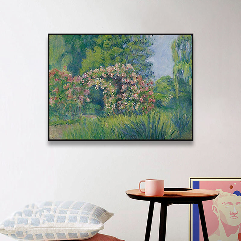 Impressionism Outdoor Scene Canvas Soft Color Textured Wall Art Print for Living Room