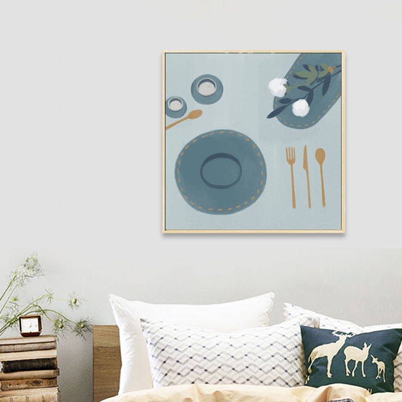 Nordic Stylish Still Life Canvas Soft Color Textured Wall Art Print for Living Room - view 15