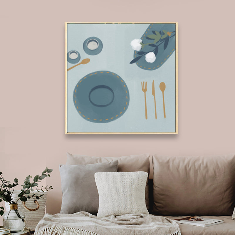 Nordic Stylish Still Life Canvas Soft Color Textured Wall Art Print for Living Room