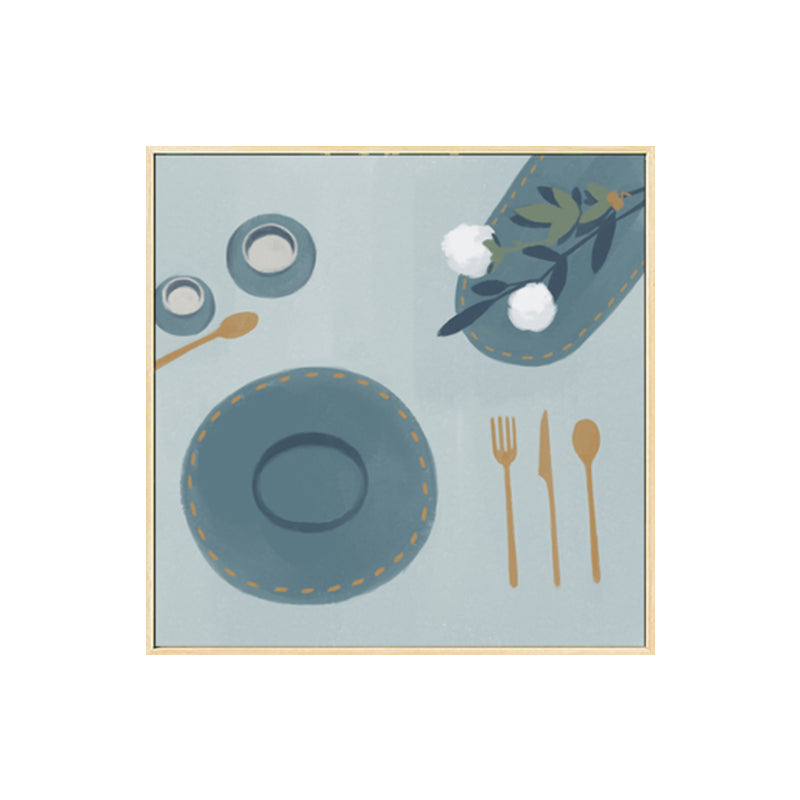 Nordic Stylish Still Life Canvas Soft Color Textured Wall Art Print for Living Room - view 4