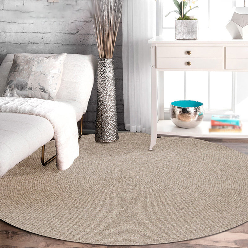 Simple Rustic Rug Wool Plain Rug Machine Washable Pet Friendly Non-Slip Carpet for Bedroom Brown Clearhalo 'Area Rug' 'Rug' 1810520