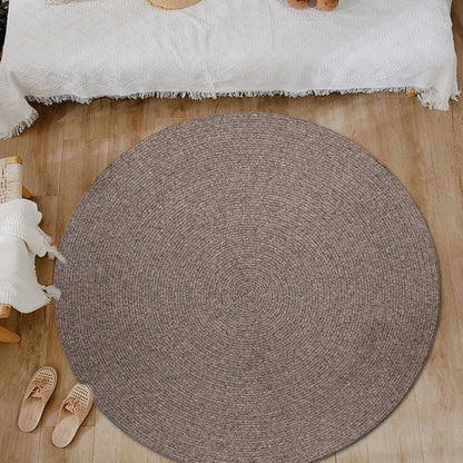 Simple Rustic Rug Wool Plain Rug Machine Washable Pet Friendly Non-Slip Carpet for Bedroom Dark Brown Clearhalo 'Area Rug' 'Rug' 1810525