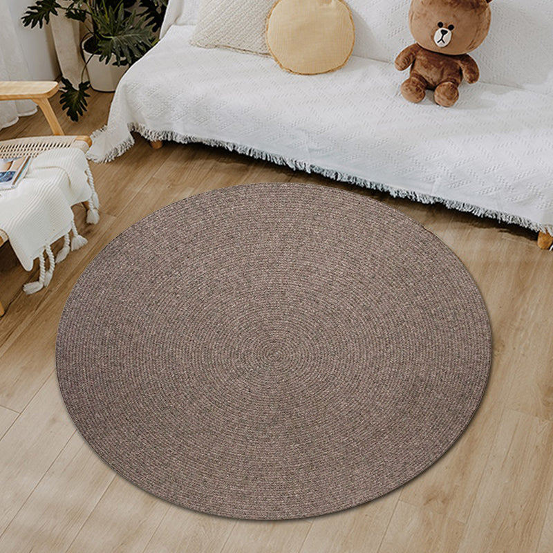 Simple Rustic Rug Wool Plain Rug Machine Washable Pet Friendly Non-Slip Carpet for Bedroom Clearhalo 'Area Rug' 'Rug' 1810526