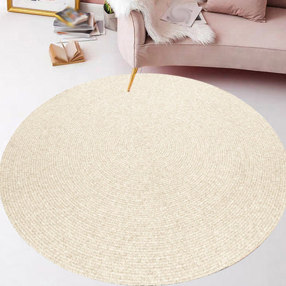 Simple Rustic Rug Wool Plain Rug Machine Washable Pet Friendly Non-Slip Carpet for Bedroom Beige Clearhalo 'Area Rug' 'Rug' 1810534