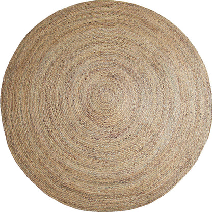 Brown Plain Rug Jute Rural Rug Washable Anti-Slip Pet Friendly Area Rug for Living Room - Clearhalo - 'Area Rug' - 'Rug' - 1810545