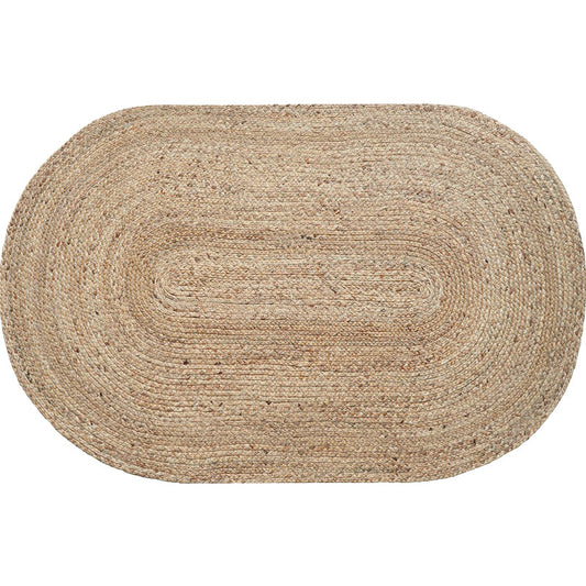 Brown Living Room Rug Rustic Solid Color Rug Jute Pet Friendly Anti-Slip Washable Area Rug for Decoration - Clearhalo - 'Area Rug' - 'Rug' - 1810583