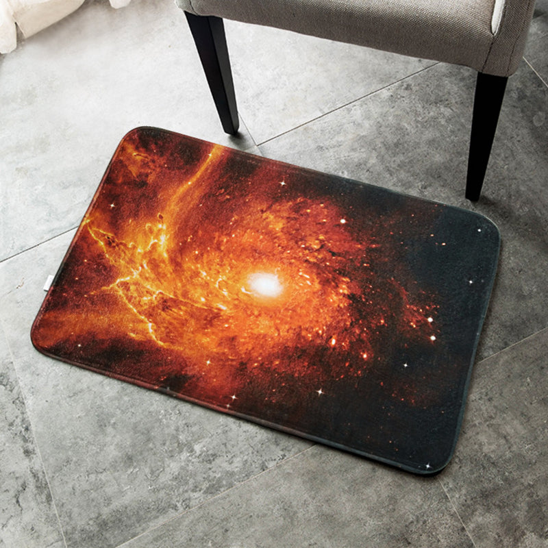 Creative Blue Contemporary Rug Polyester Galaxy Pattern Rug Washable Pet Friendly Non-Slip Carpet for Nursery - view 2