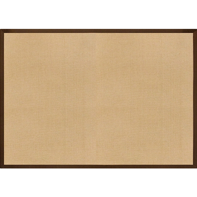 Brown Solid Color Rug Jute Rural Rug Washable Anti-Slip Pet Friendly Area Rug for Living Room - Clearhalo - 'Area Rug' - 'Rug' - 1810727