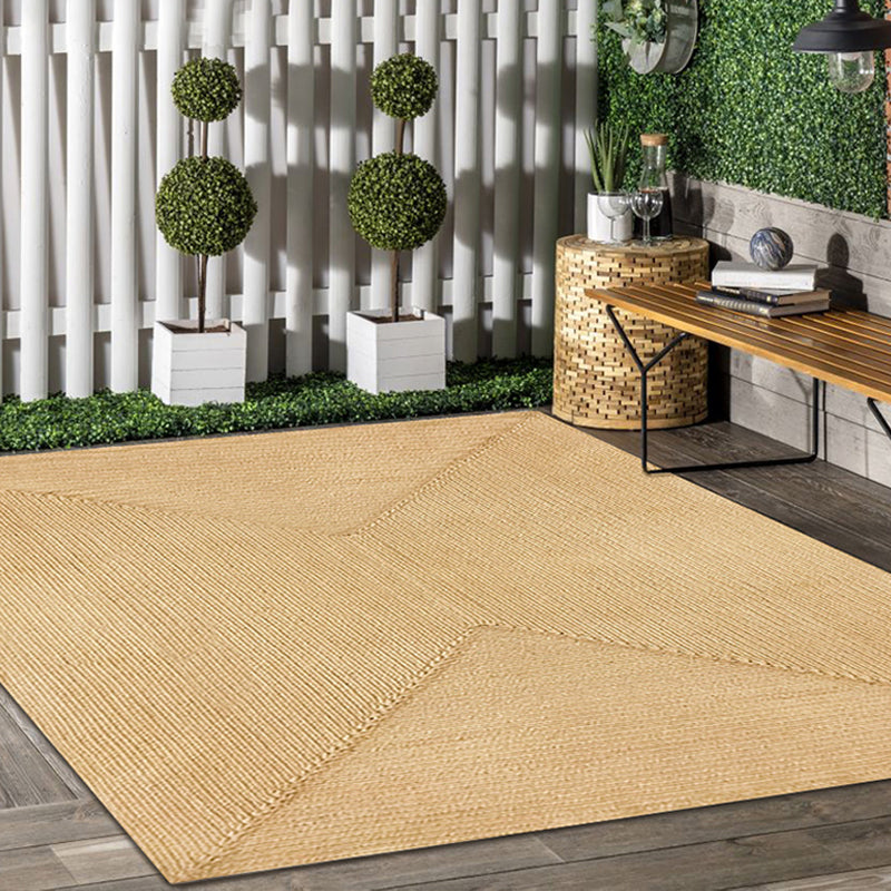 Brown Plain Rug Jute Rural Rug Washable Anti-Slip Pet Friendly Area Rug for Living Room - Clearhalo - 'Area Rug' - 'Rug' - 1810752