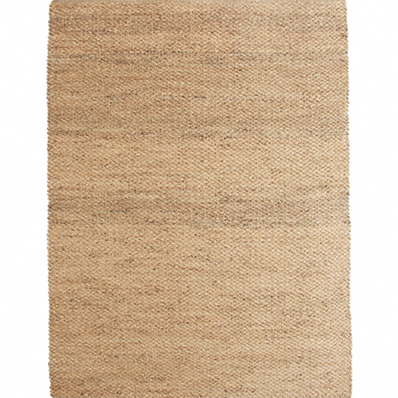 Brown Plain Rug Jute Rural Rug Washable Anti-Slip Pet Friendly Area Rug for Living Room - Clearhalo - 'Area Rug' - 'Rug' - 1810773