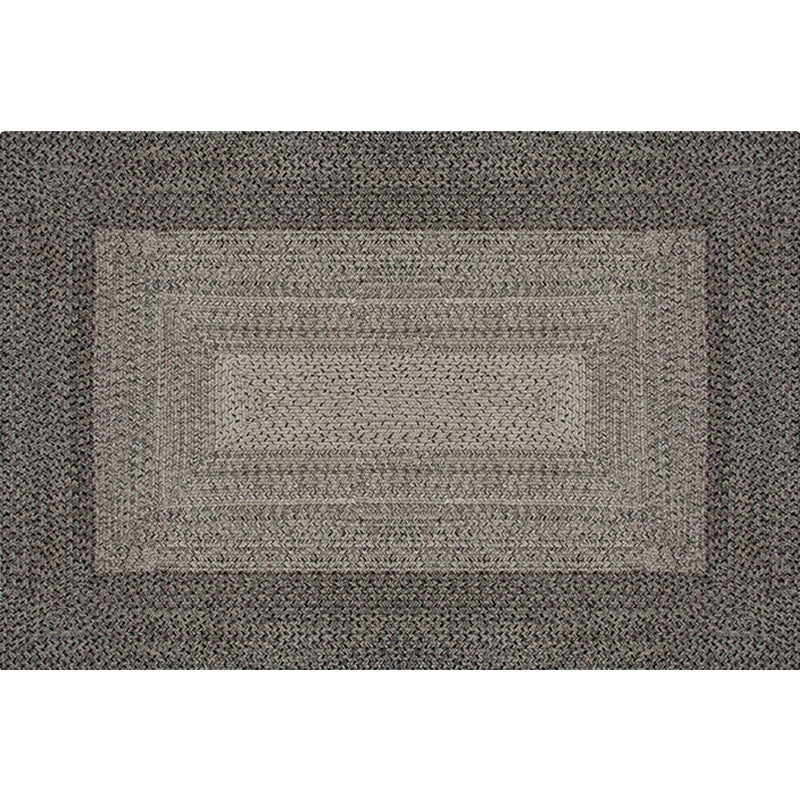 Countryside Geometric Pattern Rug Grey and Black Polypropylene Rug Non-Slip Backing Washable Pet Friendly Carpet for Home