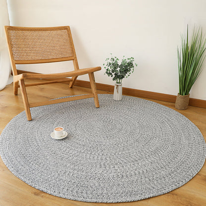 Grey Plain Rug Jute Countryside Rug Washable Pet Friendly Reversible Carpet for Living Room