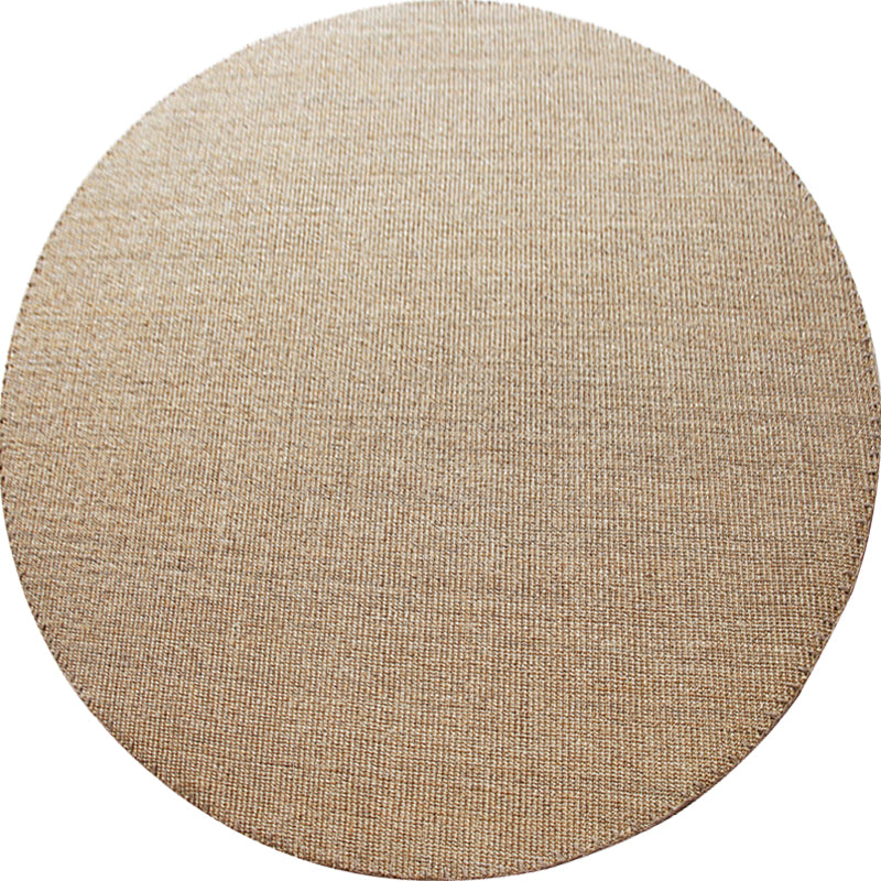 Brown Living Room Rug Rustic Solid Color Rug Sisal Non-Slip Backing Washable Pet Friendly Area Rug - Clearhalo - 'Area Rug' - 'Rug' - 1810835