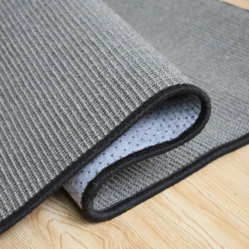Grey Plain Rug Jute Countryside Rug Washable Pet Friendly Anti-Slip Backing Carpet for Living Room - view 4