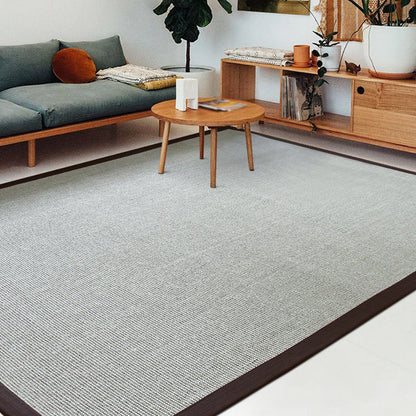 Rural Solid Color Rug Grey Jute Rug Washable Pet Friendly Anti-Slip Backing Area Rug for Living Room Grey Clearhalo 'Area Rug' 'Rug' 1810878