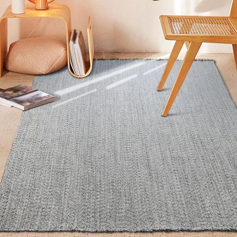 Casual Rustic Rug Silver Grey Plain Rug Washable Pet Friendly Reversible Carpet for Living Room - Silver Gray - 2'11" x 4'11" - Clearhalo - 'Area Rug' - 'Rug' - 1810885