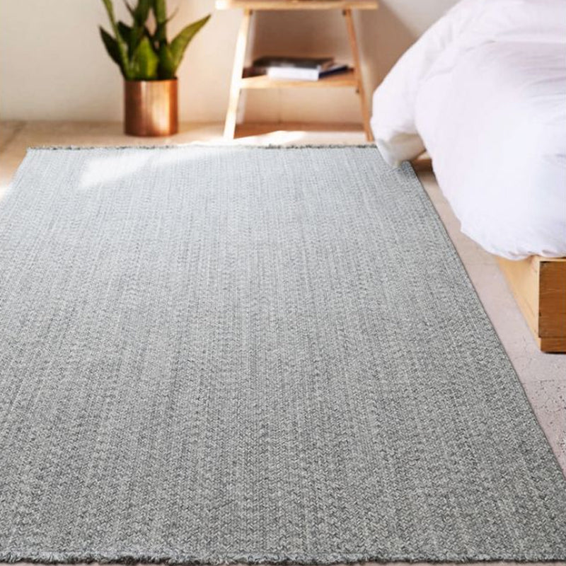 Casual Rustic Rug Silver Grey Plain Rug Washable Pet Friendly Reversible Carpet for Living Room - Clearhalo - 'Area Rug' - 'Rug' - 1810886