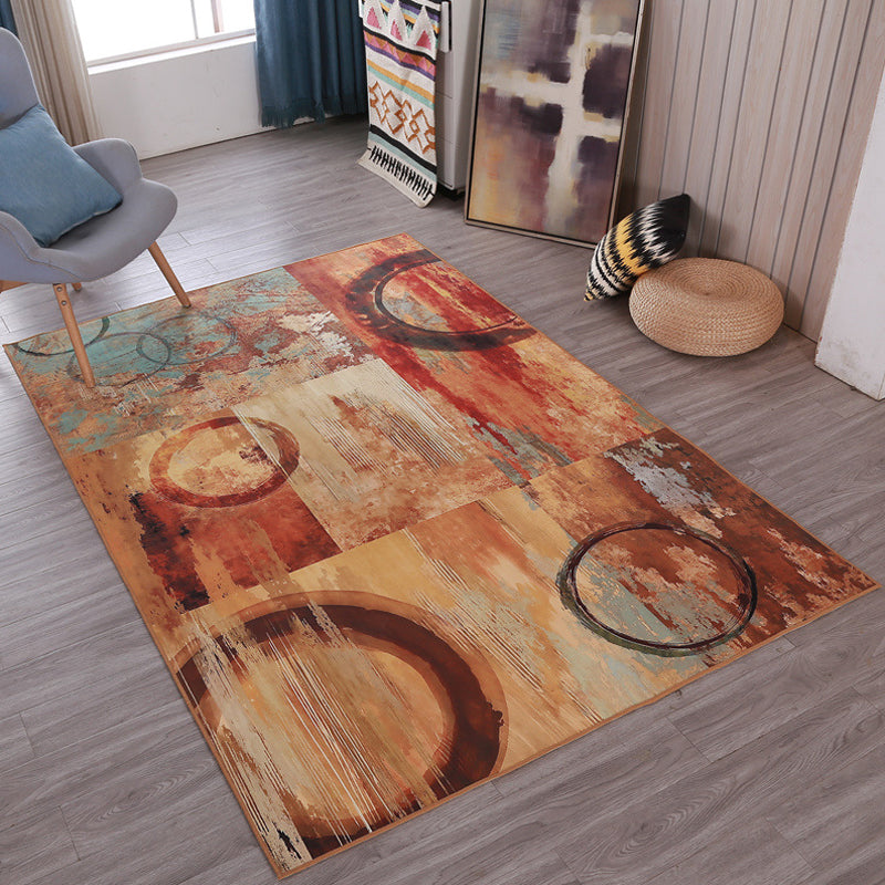 Multicolor Abstract Rug Polyester Industrial Rug Pet Friendly Washable Non-Slip Area Rug for Living Room - Clearhalo - 'Area Rug' - 'Rug' - 1811069