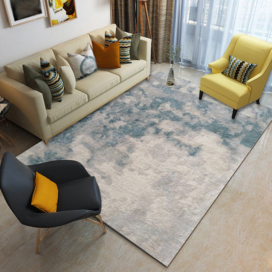 Industrial Abstract Rug Multicolor Polyester Rug Non-Slip Pet Friendly Washable Are Rug for Living Room