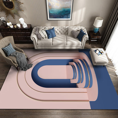 Multicolor Bedroom Rug Contemporary Colorblock Rug Polyester Washable Anti-Slip Backing Pet Friendly Carpet - Clearhalo - 'Area Rug' - 'Rug' - 1811564