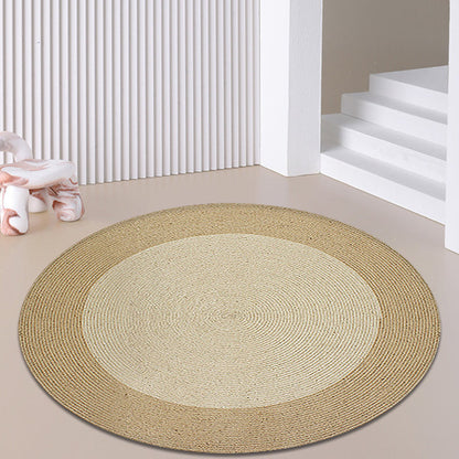 Brown Bedroom Rug Rustic Circles Pattern Rug Sisal Washable Anti-Slip Backing Pet Friendly Carpet - Clearhalo - 'Area Rug' - 'Rug' - 1811660