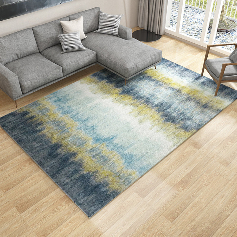 Unique Abstract Rug Multicolor Industrial Rug Polyester Pet Friendly Washable Non-Slip Area Rug for Living Room Blue Clearhalo 'Area Rug' 'Rug' 1811697