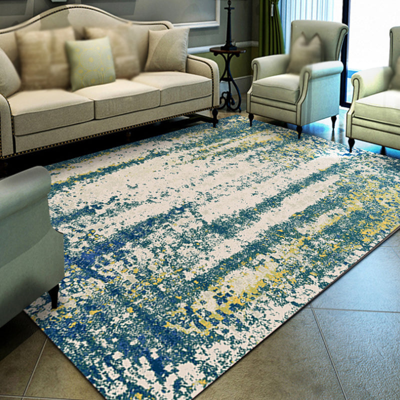 Multicolor Abstract Rug Polyester Industrial Rug Pet Friendly Washable Non-Slip Area Rug for Bedroom - Clearhalo - 'Area Rug' - 'Rug' - 1811707