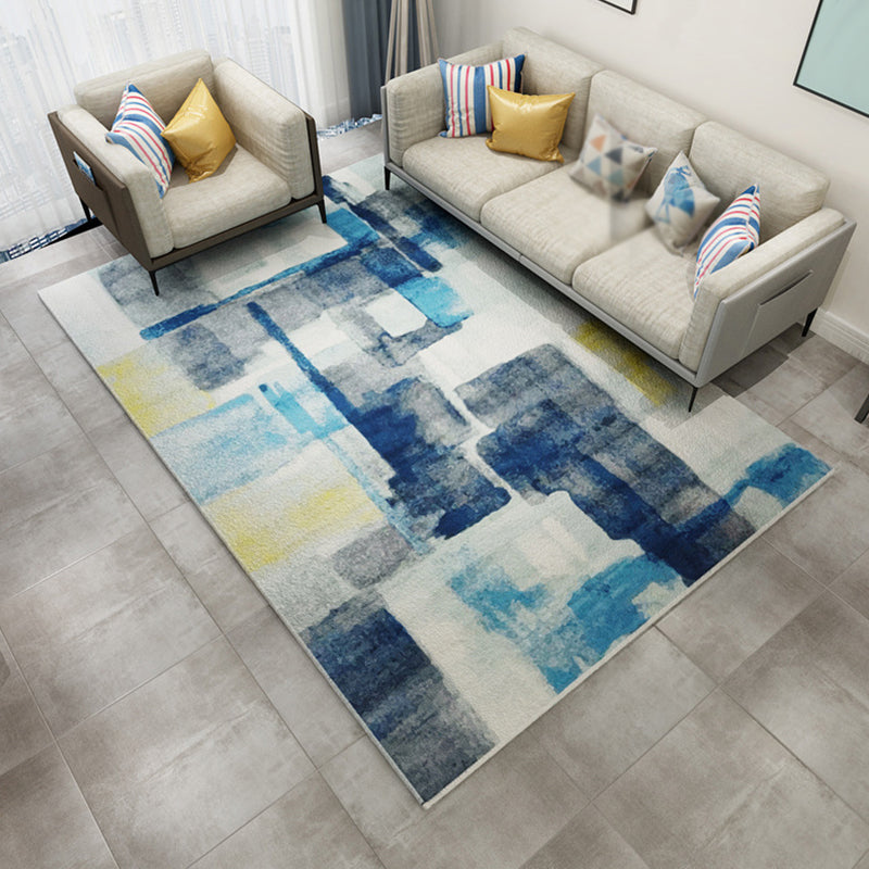 Multicolor Abstract Rug Polyester Industrial Rug Pet Friendly Washable Non-Slip Area Rug for Bedroom - Clearhalo - 'Area Rug' - 'Rug' - 1811710