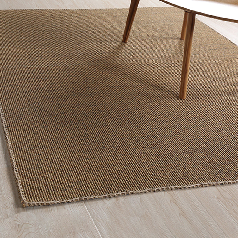 Brown Bedroom Rug Countryside Striped Pattern Rug Jute Washable Anti-Slip Backing Pet Friendly Carpet - Clearhalo - 'Area Rug' - 'Rug' - 1811726