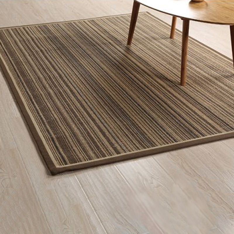 Brown Striped Pattern Rug Sisal Rural Rug Pet Friendly Washable Non-Slip Area Rug for Living Room - Clearhalo - 'Area Rug' - 'Rug' - 1811747