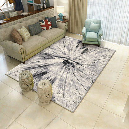 Creative Watercolor Pattern Rug Multicolor Industrial Rug Polyester Pet Friendly Washable Non-Slip Area Rug for Bedroom