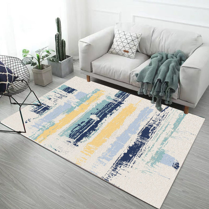 Industrial Abstract Rug Multicolor Polyester Rug Non-Slip Pet Friendly Washable Are Rug for Bedroom - view 26
