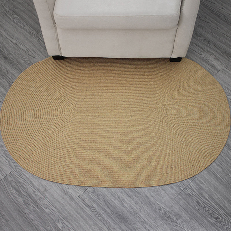 Brown Solid Color Rug Sisal Rural Rug Pet Friendly Washable Non-Slip Area Rug for Bedroom - Clearhalo - 'Area Rug' - 'Rug' - 1812232