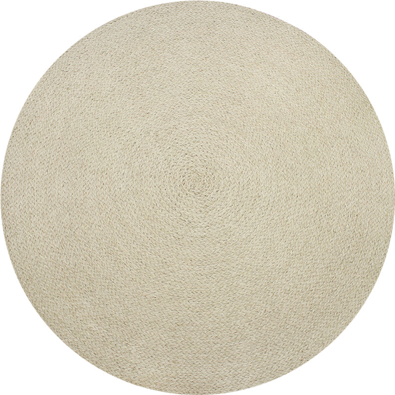 Casual Plain Rug Beige Rural Rug Jute Pet Friendly Washable Non-Slip Area Rug for Decoration - Clearhalo - 'Area Rug' - 'Rug' - 1812258