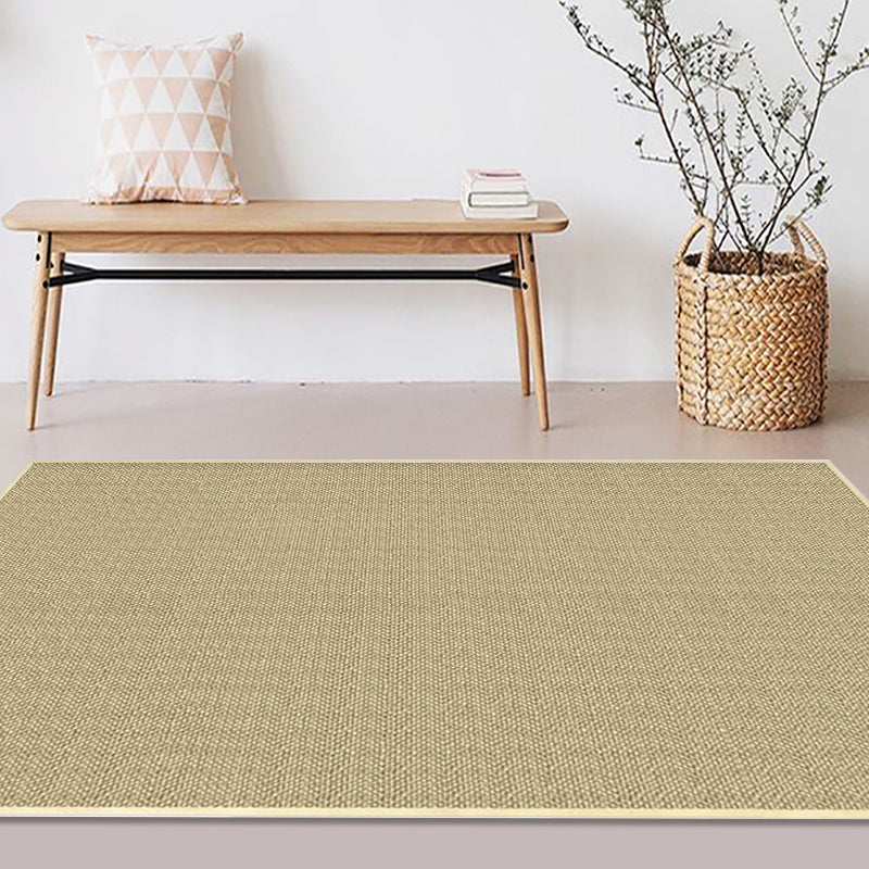 Brown Living Room Rug Rustic Solid Color Rug Sisal Washable Anti-Slip Backing Pet Friendly Carpet - Brown - Clearhalo - 'Area Rug' - 'Rug' - 1812270