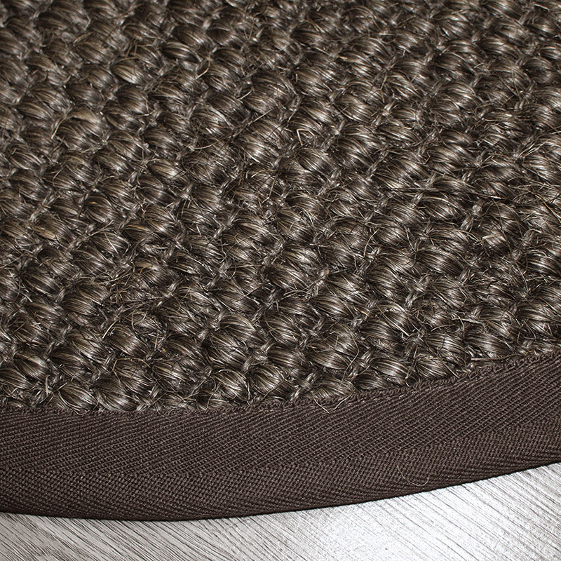 Countryside Solid Color Rug Black Jute Rug Non-Slip Pet Friendly Washable Are Rug for Study - view 4