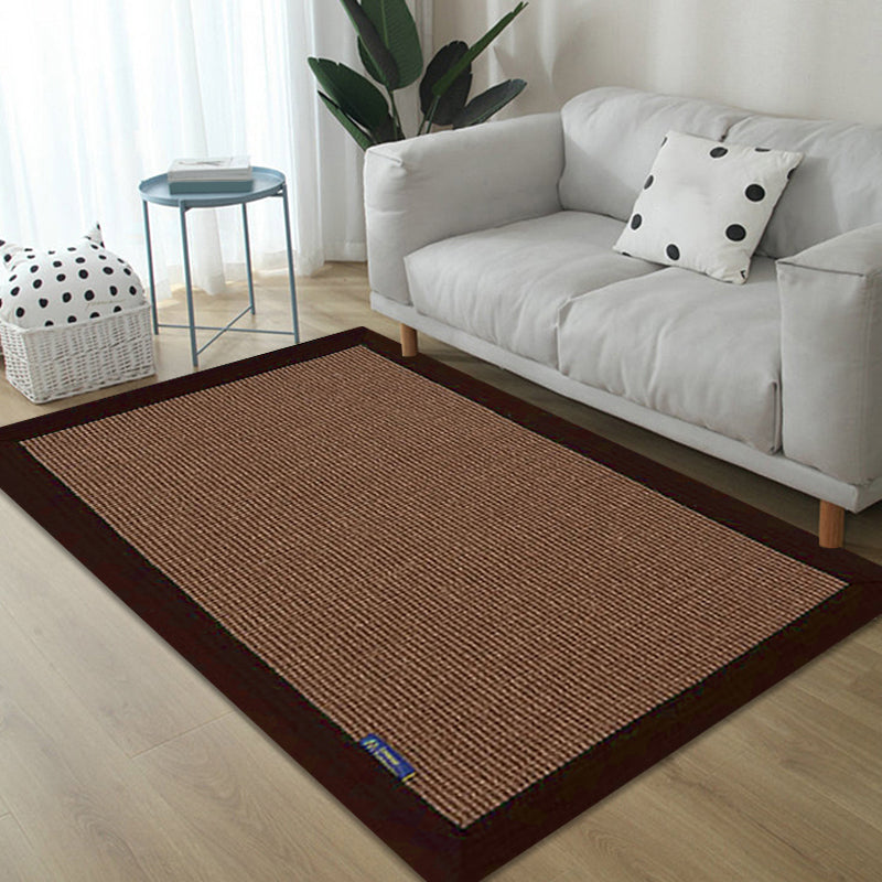 Casual Plain Rug Brown Rural Rug Jute Pet Friendly Washable Non-Slip Area Rug for Decoration - Clearhalo - 'Area Rug' - 'Rug' - 1812285