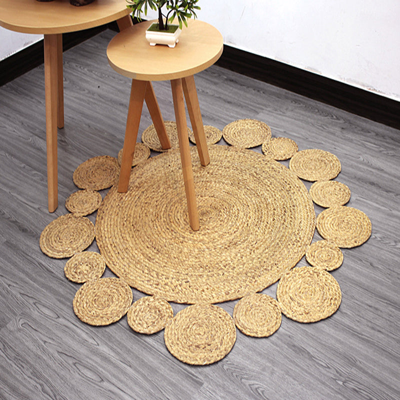 Beige Living Room Rug Rustic Solid Color Rug Sisal Washable Anti-Slip Backing Pet Friendly Carpet - Clearhalo - 'Area Rug' - 'Rug' - 1812298