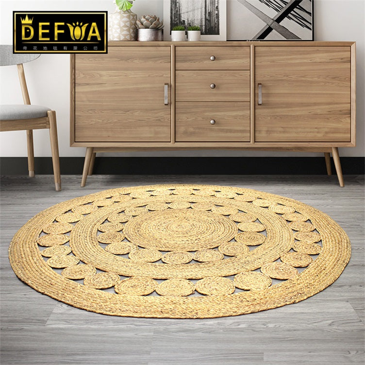 Simple Plain Rug Brown Rural Rug Jute Pet Friendly Washable Non-Slip Area Rug for Decoration Brown Clearhalo 'Area Rug' 'Rug' 1812309