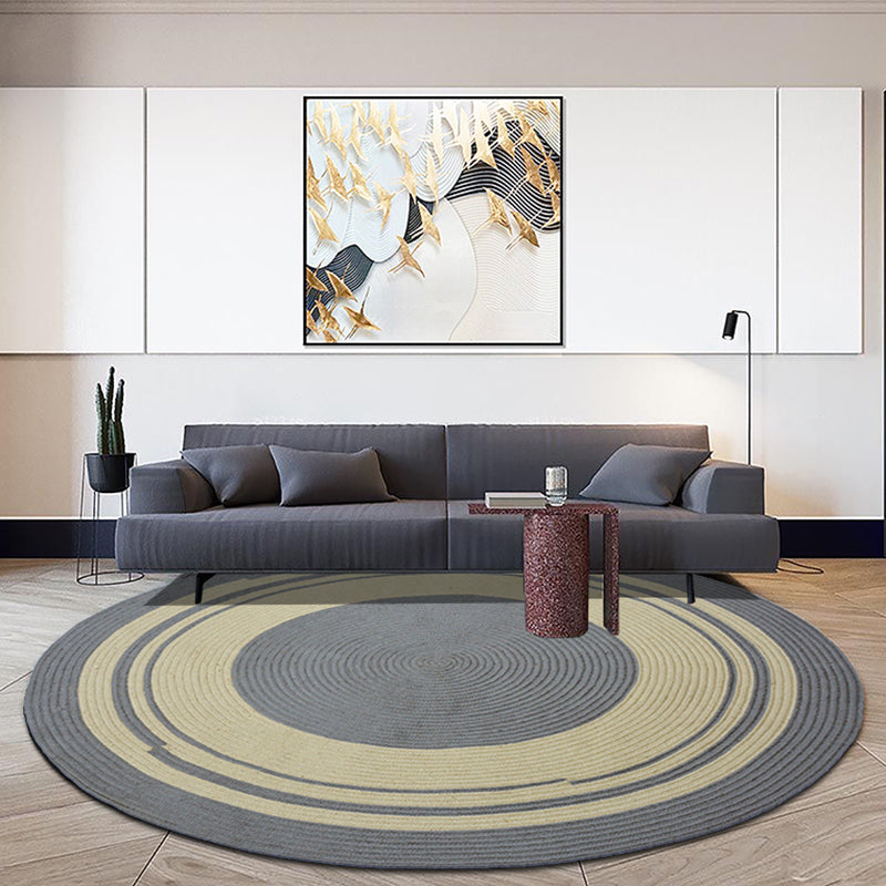 Geometric Circle Pattern Rug Sisal Rural Rug Pet Friendly Washable Non-Slip Area Rug for Bedroom - view 2