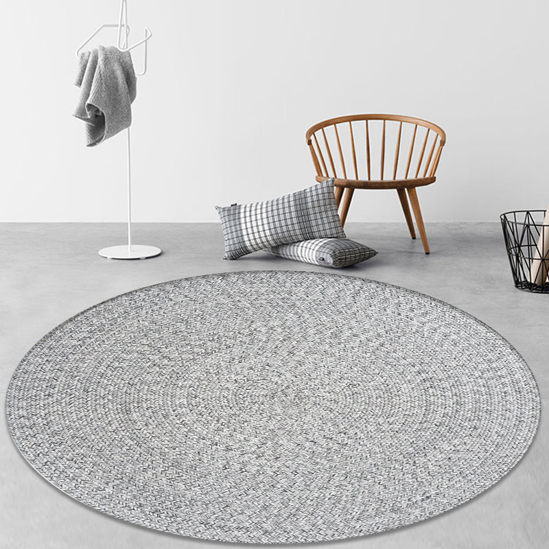 Casual Plain Rug Grey Rural Rug Jute Pet Friendly Washable Non-Slip Area Rug for Decoration - Clearhalo - 'Area Rug' - 'Rug' - 1812361