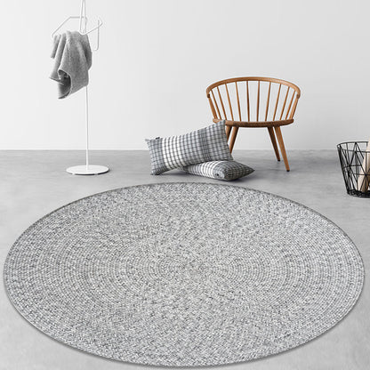 Casual Plain Rug Grey Rural Rug Jute Pet Friendly Washable Non-Slip Area Rug for Decoration - Clearhalo - 'Area Rug' - 'Rug' - 1812361