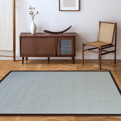 Grey Living Room Rug Rustic Solid Color Rug Sisal Washable Anti-Slip Backing Pet Friendly Carpet