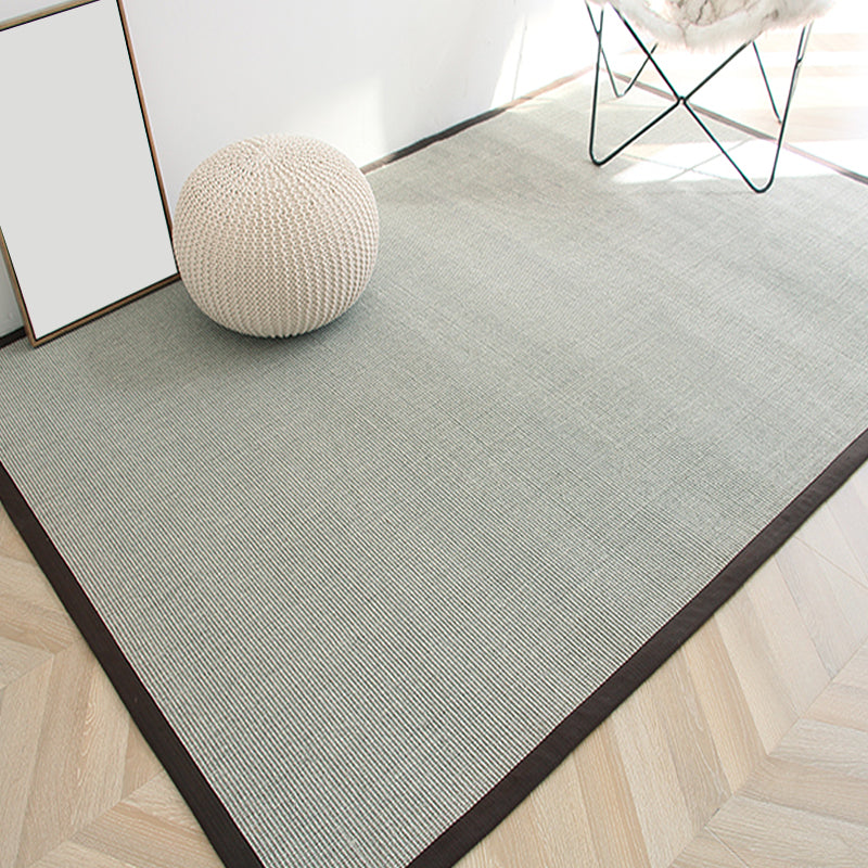 Grey Living Room Rug Rustic Solid Color Rug Sisal Washable Anti-Slip Backing Pet Friendly Carpet