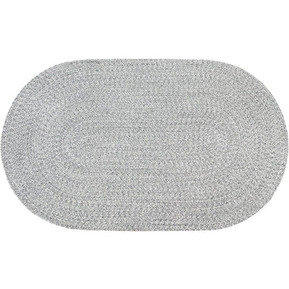 Grey Solid Color Rug Sisal Rural Rug Pet Friendly Washable Non-Slip Area Rug for Bedroom